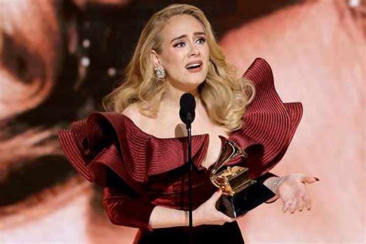 Adele at THE 65TH ANNUAL GRAMMY AWARDS, broadcasting live Sunday, February 5, 2023 (8:00-11:30 PM, LIVE ET/5:00-8:30 PM, LIVE PT) on the CBS Television Network, and available to stream live and on demand on Paramount+*. -- Photo: Francis Specker/CBS &copy;2023 CBS Broadcasting, Inc. All Rights Reserved.