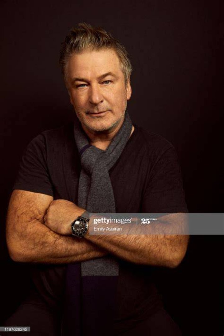 Alec Baldwin watches play between Novak Djokovic, of Serbia, and Daniil Medvedev, of Russia, during the men's singles final of the US Open tennis championships, in New York US Open Tennis, New York, United States - 12 Sep 2021