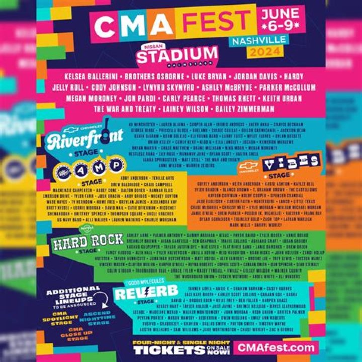 CMA FEST - &ldquo;CMA Fest,&rdquo; the music event of summer, led by Dierks Bentley and Elle King, celebrates its grand return, bringing the top music acts together on one stage for three full hours of can&rsquo;t-miss collaborations and unforgettable performances WEDNESDAY, AUG. 3, at 8/7c on ABC. (ABC/Connie Chornuk) CARRIE UNDERWOOD