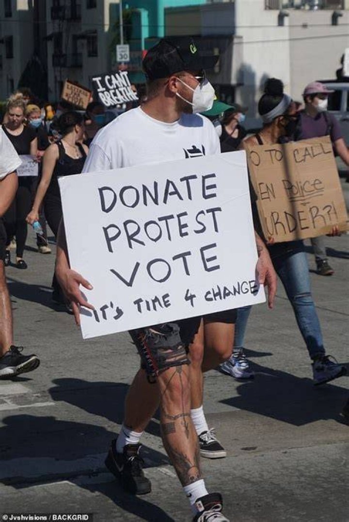 Jake Paul Marching In Protest