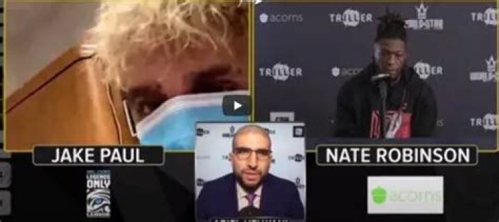 Jake Paul wearing a mask