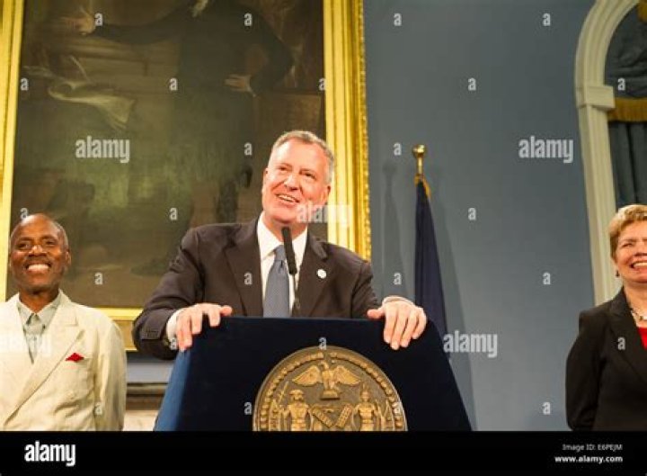 New York Mayor Bill de Blasio makes an announcement of a crackdown against parking placard abuse at the Chinatown Senior Citizen Center in New York. Parking Placard Abuse press conference, New York, USA - 21 Feb 2019