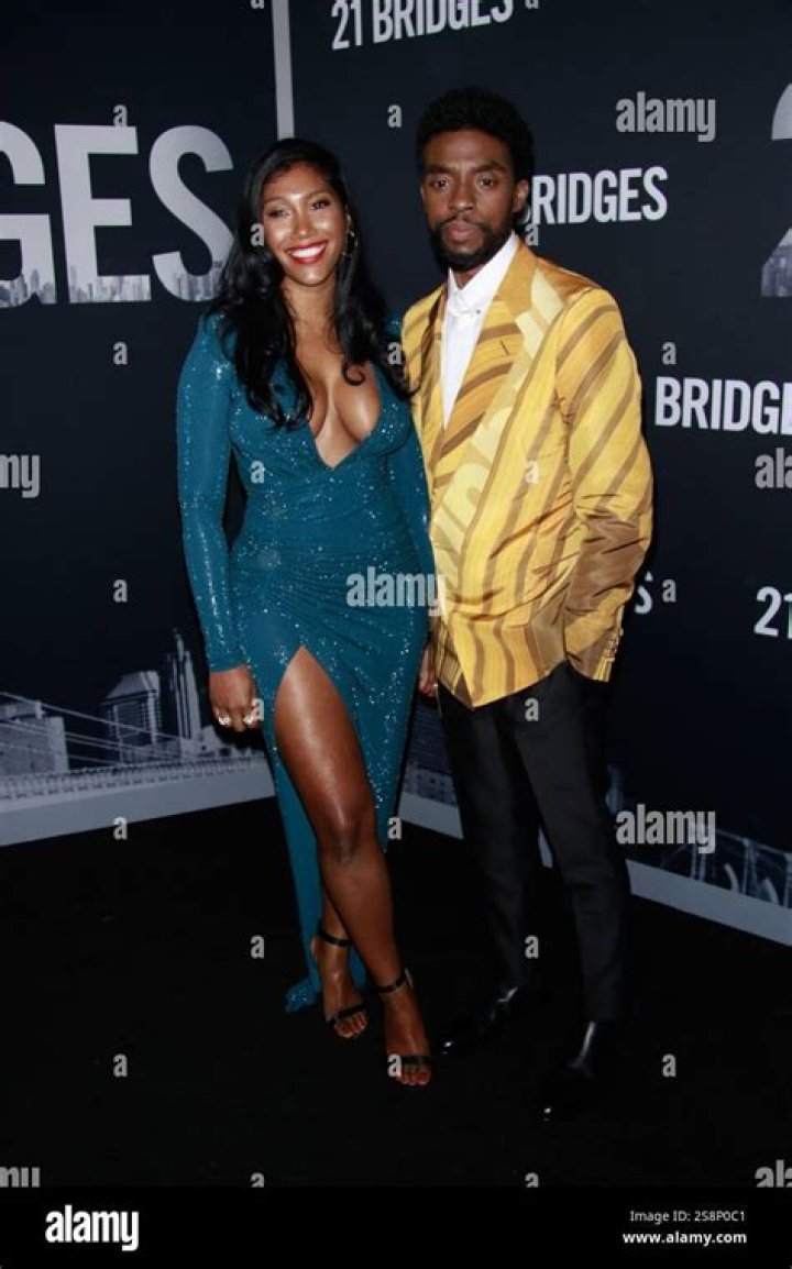 Simone Ledward and Chadwick Boseman