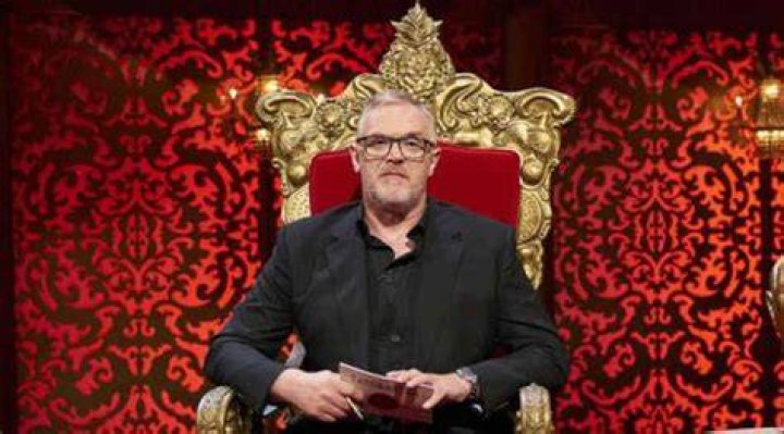 Taskmaster -- "Stuck in a mammal groove." -- Image: TKM103_SG_0006r -- Pictured: Alex Horne and Greg Davies -- Photo: Avalon UKTV -- &copy; 2020 Avalon UKTV. All rights reserved.