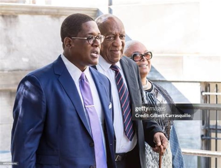 US actor Bill Cosby (C) walks to briefly address the media after he arrived home following the Pennsylvania Supreme Court's ruling throwing out Cosby's sexual assault conviction which is expected to result in his release from prison in Elkins Park, Pennsylvania, USA, 30 June 2021. Cosby has already served more than two years in prison following his conviction for assaulting Andrea Constand. Bill Cosby to be released after Pennsylvania Supreme Court threw out sexual assault conviction, Elkins Park, USA - 30 Jun 2021